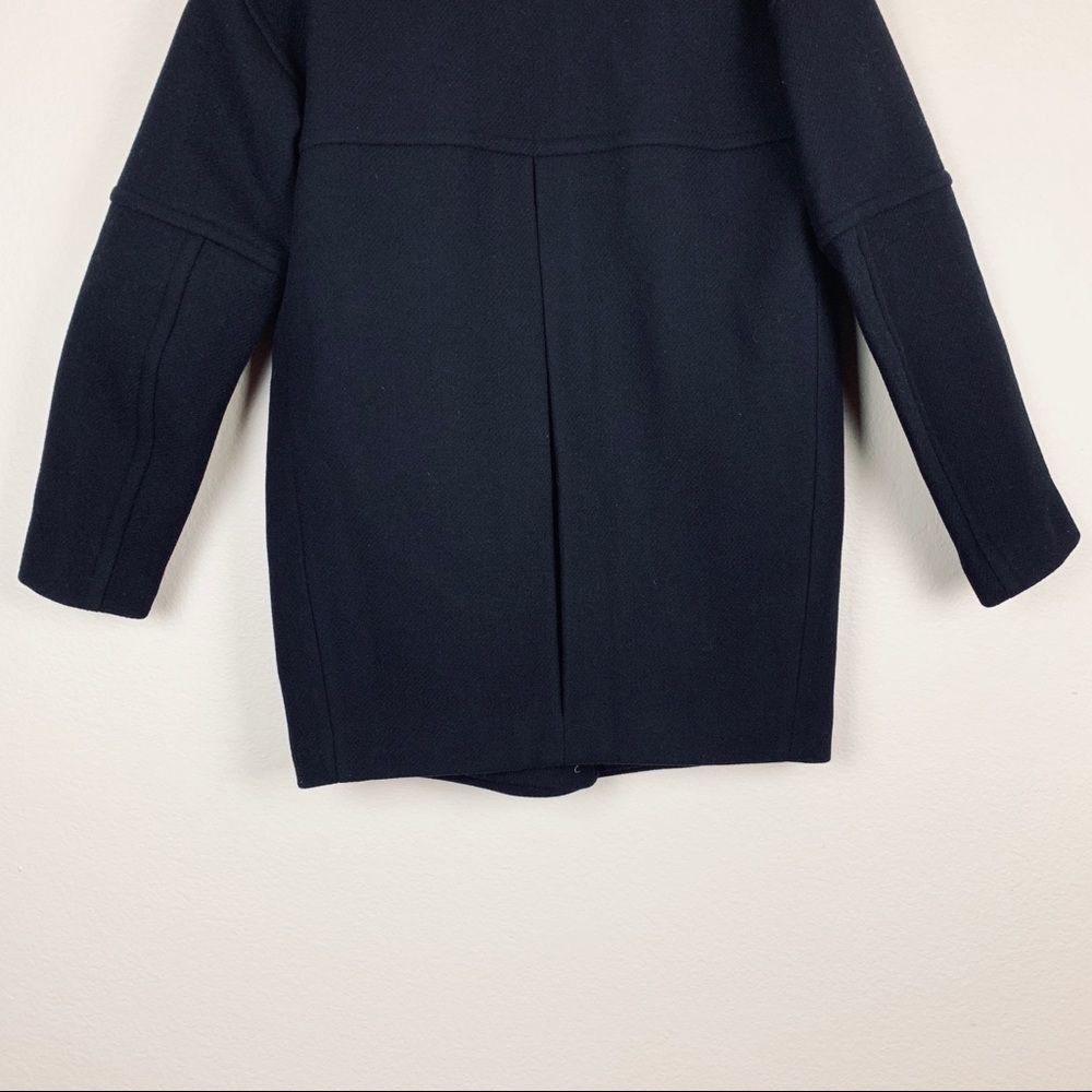 All Saints Black‎ Meade Torto Wool Blend Coat Womens - Picture 7 of 8